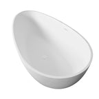 66.9 Inch Freestanding Solid Surface Soaking Bathtub