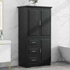 Tall and Wide Storage Cabinet with Doors for Bathroom/Office