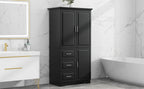Tall and Wide Storage Cabinet with Doors for Bathroom/Office