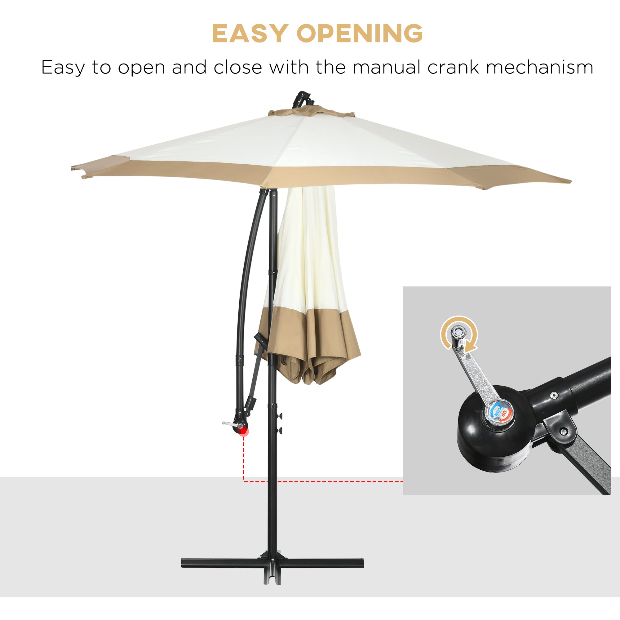Outsunny 10FT Cantilever Umbrella