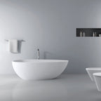 66.9 Inch Freestanding Solid Surface Soaking Bathtub