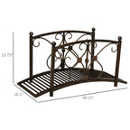 Outsunny 3.3FT Metal Arch Zen Garden Bridge