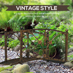 Outsunny 3.3FT Metal Arch Zen Garden Bridge