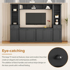 Minimalist Entertainment Wall Unit Set with Bridge