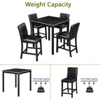 5 Piece Counter Height Dining Table Set