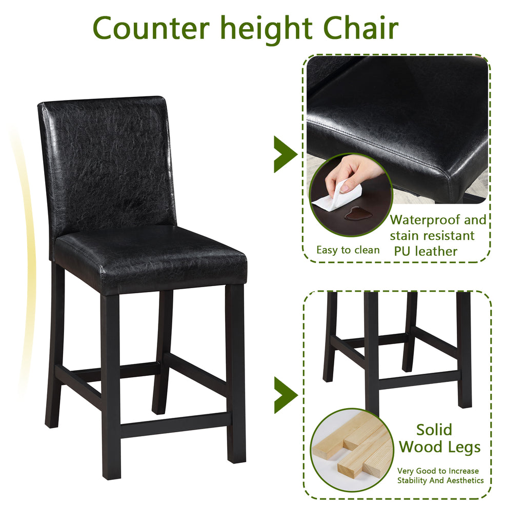5 Piece Counter Height Dining Table Set