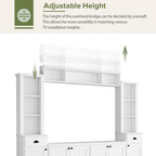 Minimalist Entertainment Wall Unit Set with Bridge for TVs Up to 75''