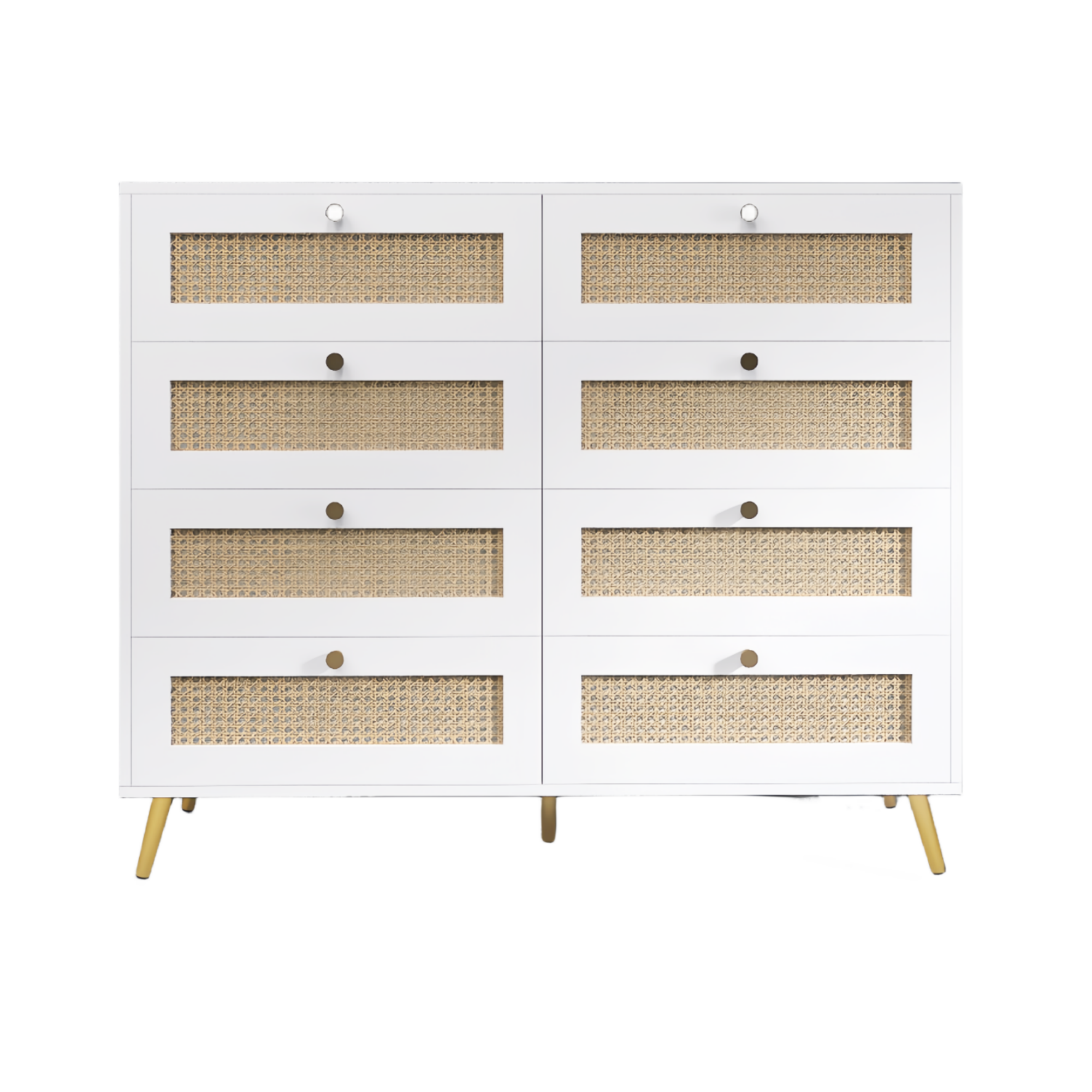 White Color 8 Drawers Chest of Drawers