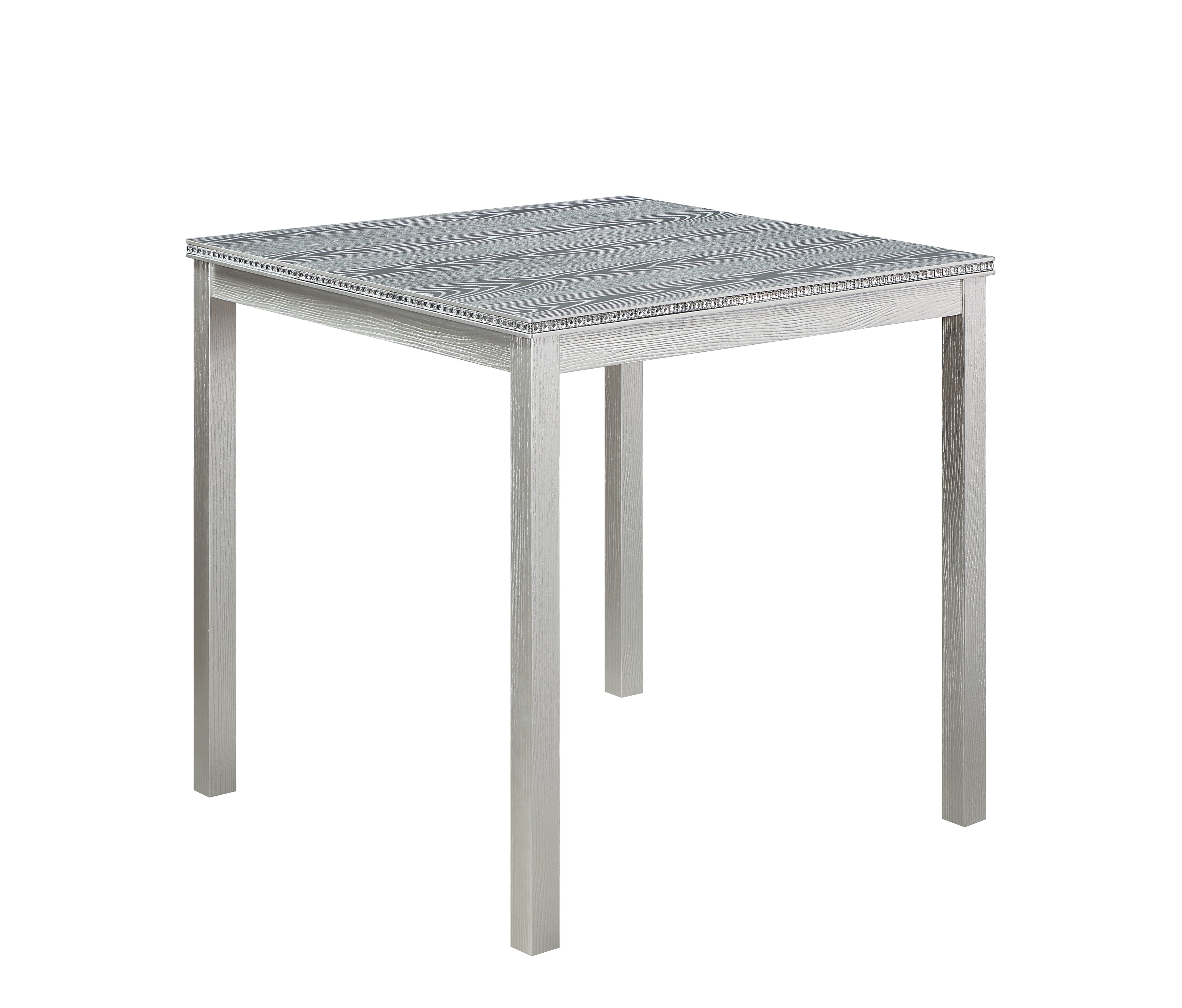 5 Piece Counter Height Table Set with Upholstered Chairs