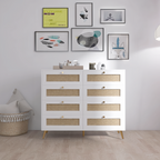 White Color 8 Drawers Chest of Drawers