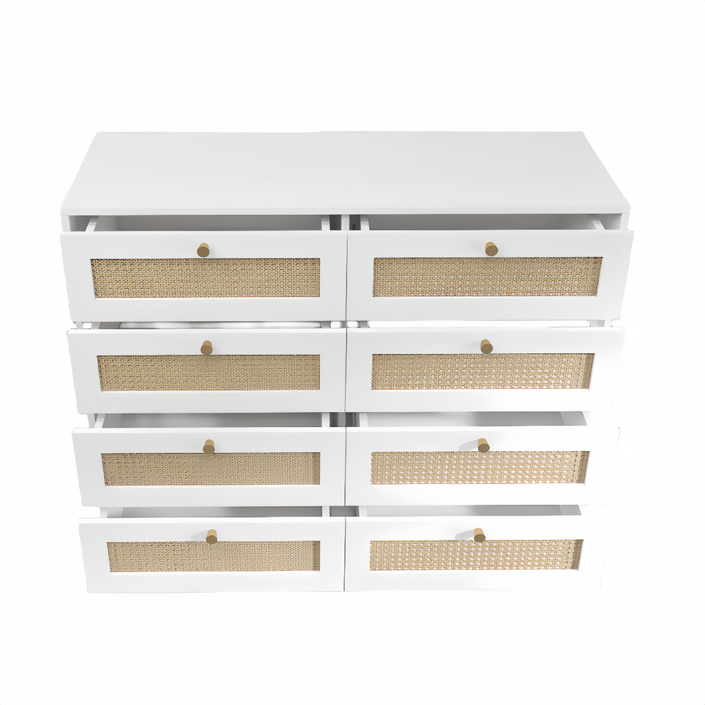 White Color 8 Drawers Chest of Drawers