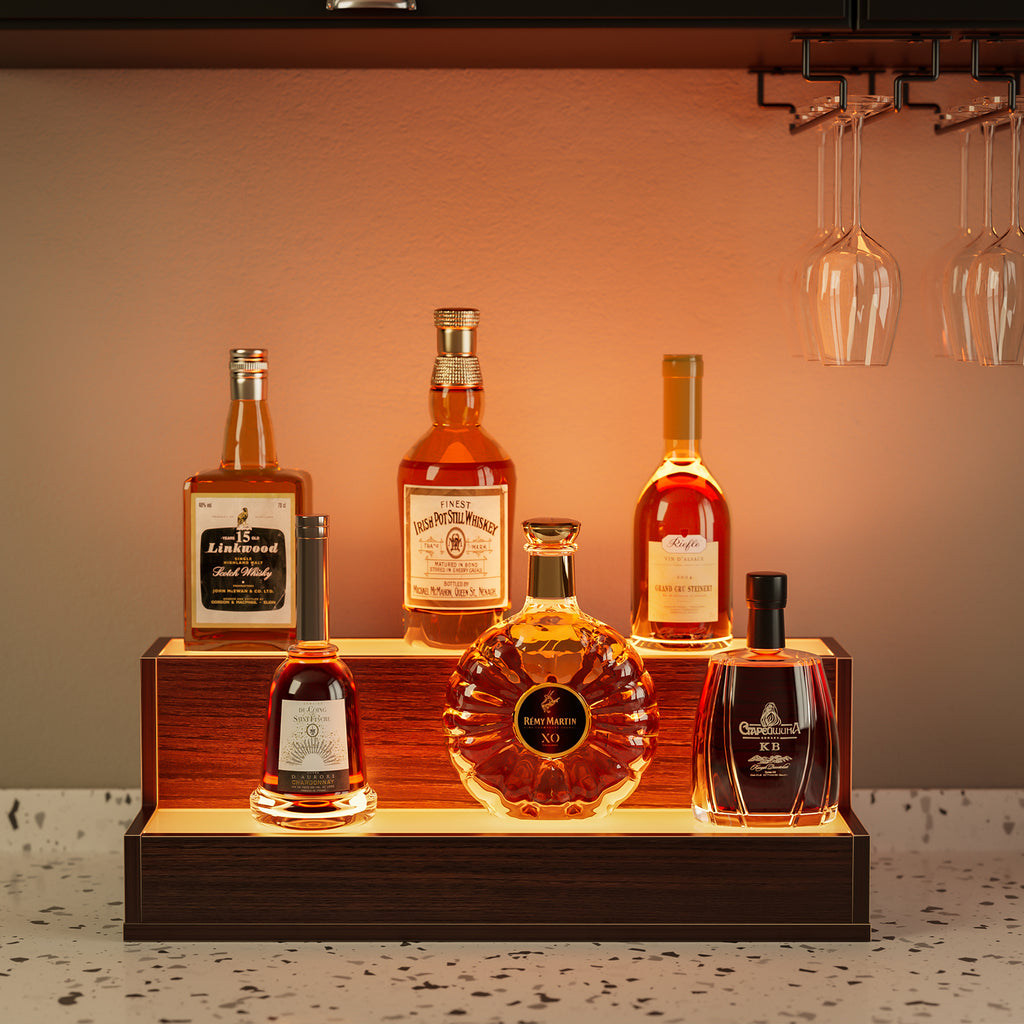LED Lighted Liquor Bottle Display Shelf