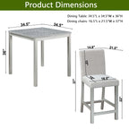5 Piece Counter Height Table Set with Upholstered Chairs
