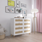 White Color 8 Drawers Chest of Drawers