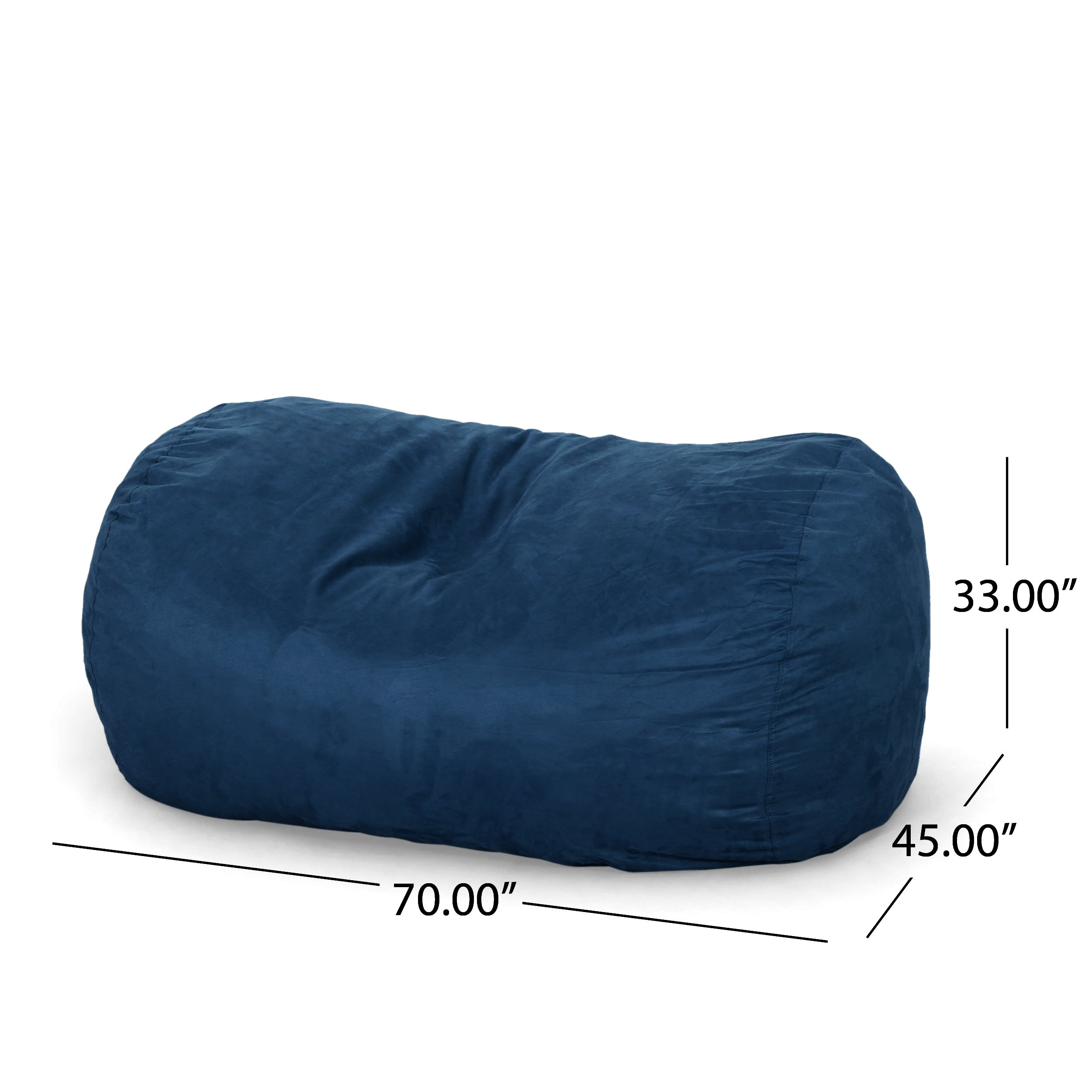 Marlin 6.5 Foot Suede Cylindrical Bean Bag