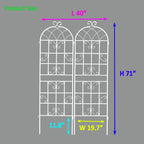 2 Pack Metal Garden Trellis 71" x 19.7"