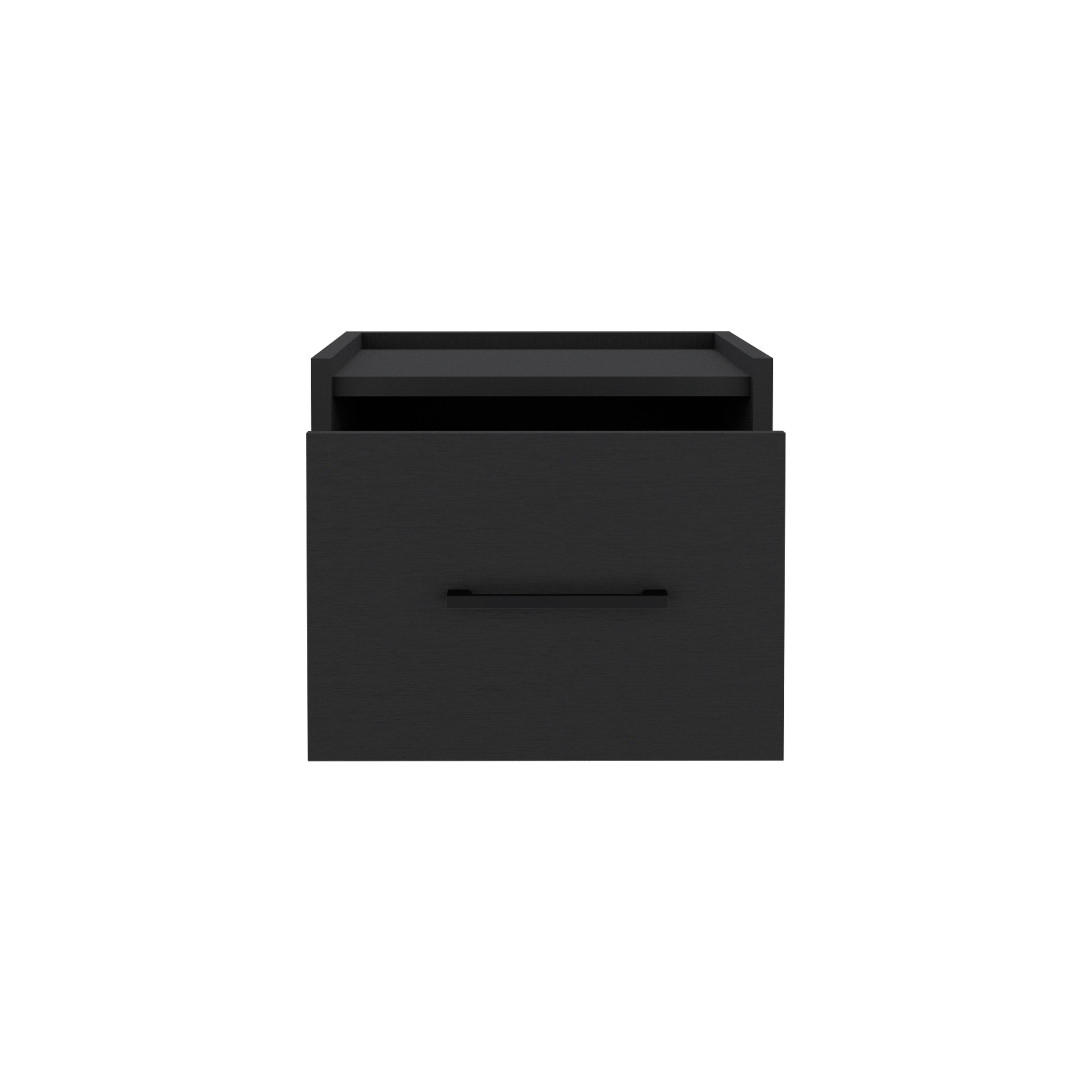 Floating Nightstand, Space-Saving Design with Handy Drawer and Surface