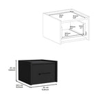 Floating Nightstand, Space-Saving Design with Handy Drawer and Surface