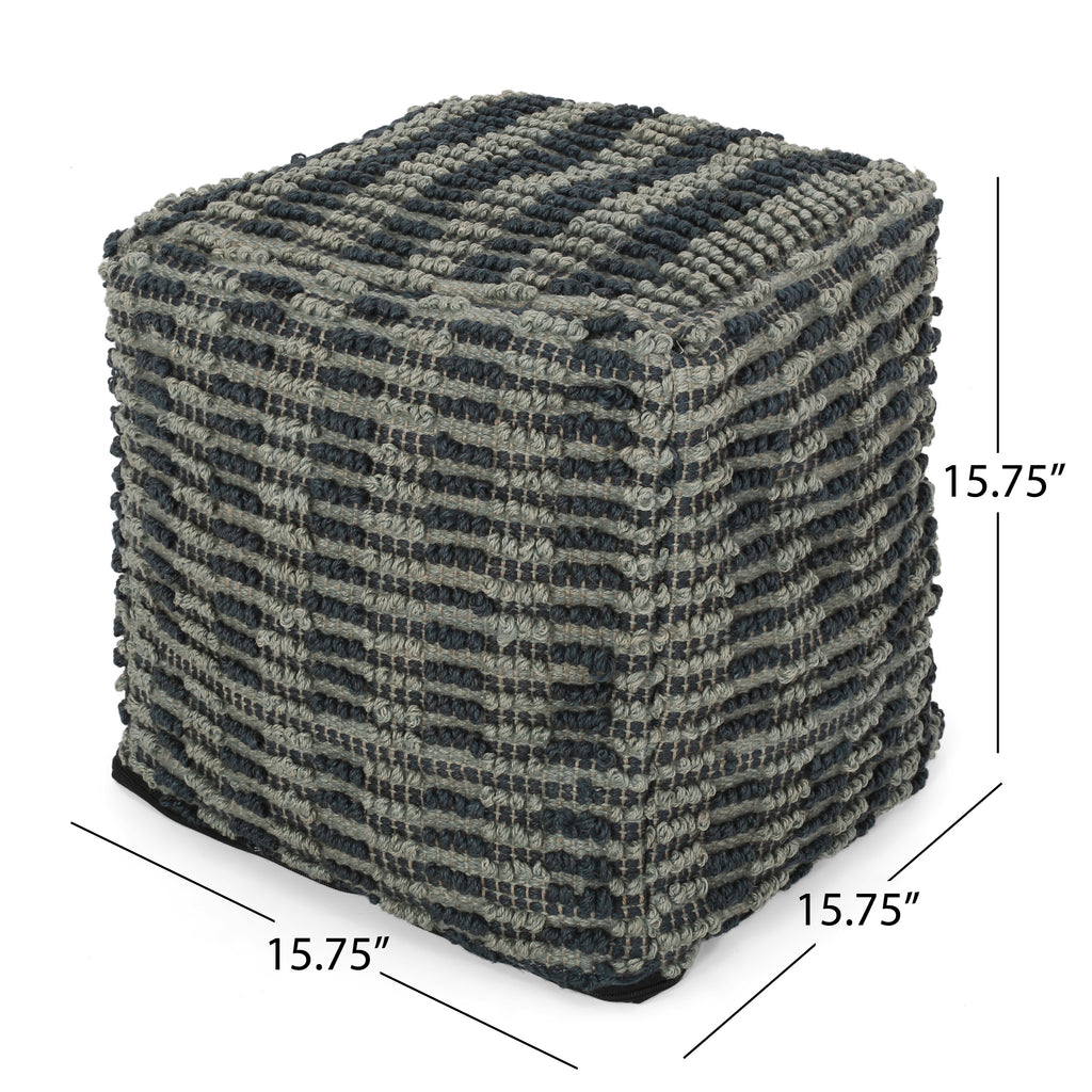 Walle Fabric Square Pouf