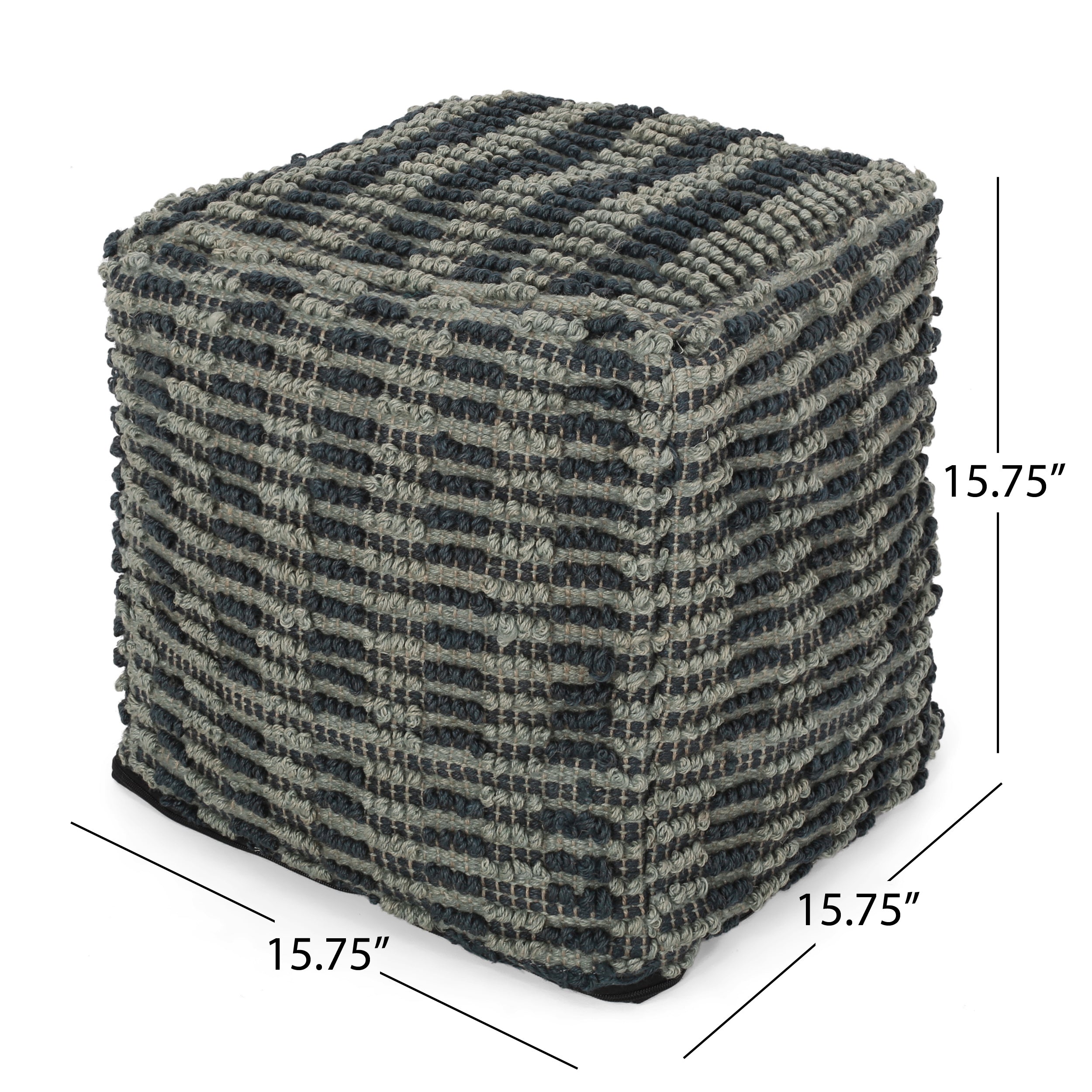 Walle Fabric Square Pouf