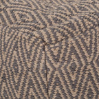 Amuleto Hand - Loomed Cotton Pouf, Dark