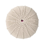 Bordeaux Knitted Cotton Round Pouf