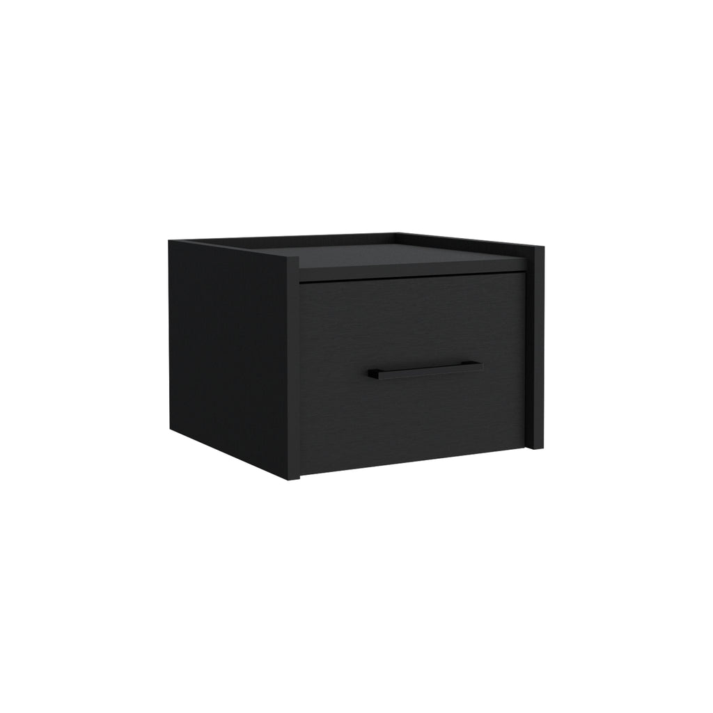 Floating Nightstand, Space-Saving Design with Handy Drawer and Surface