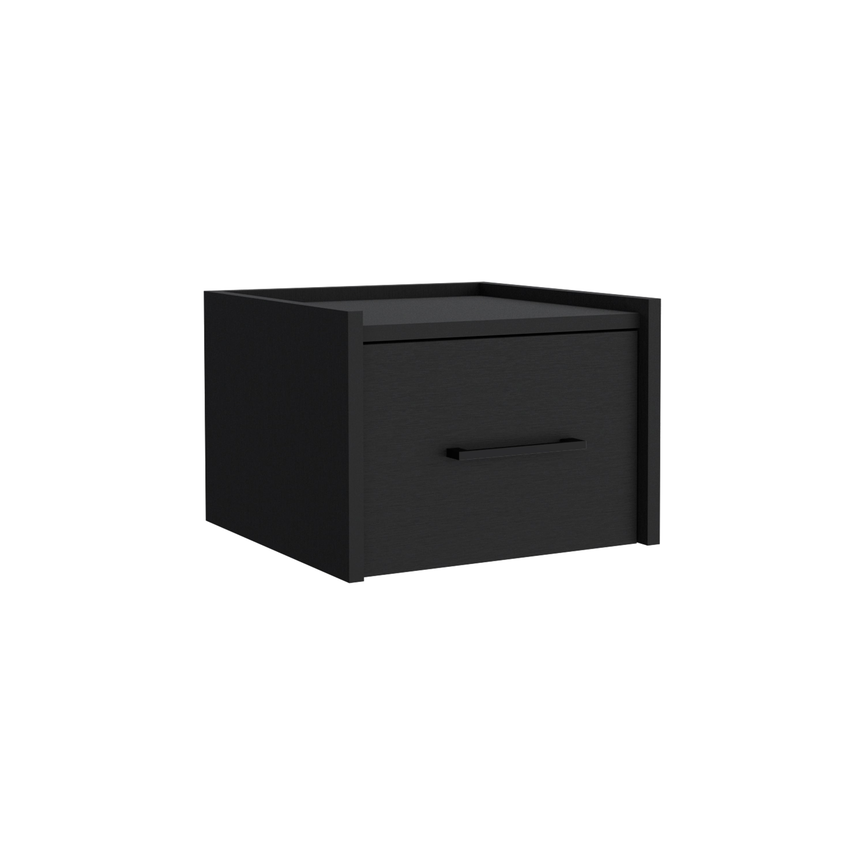 Floating Nightstand, Space-Saving Design with Handy Drawer and Surface