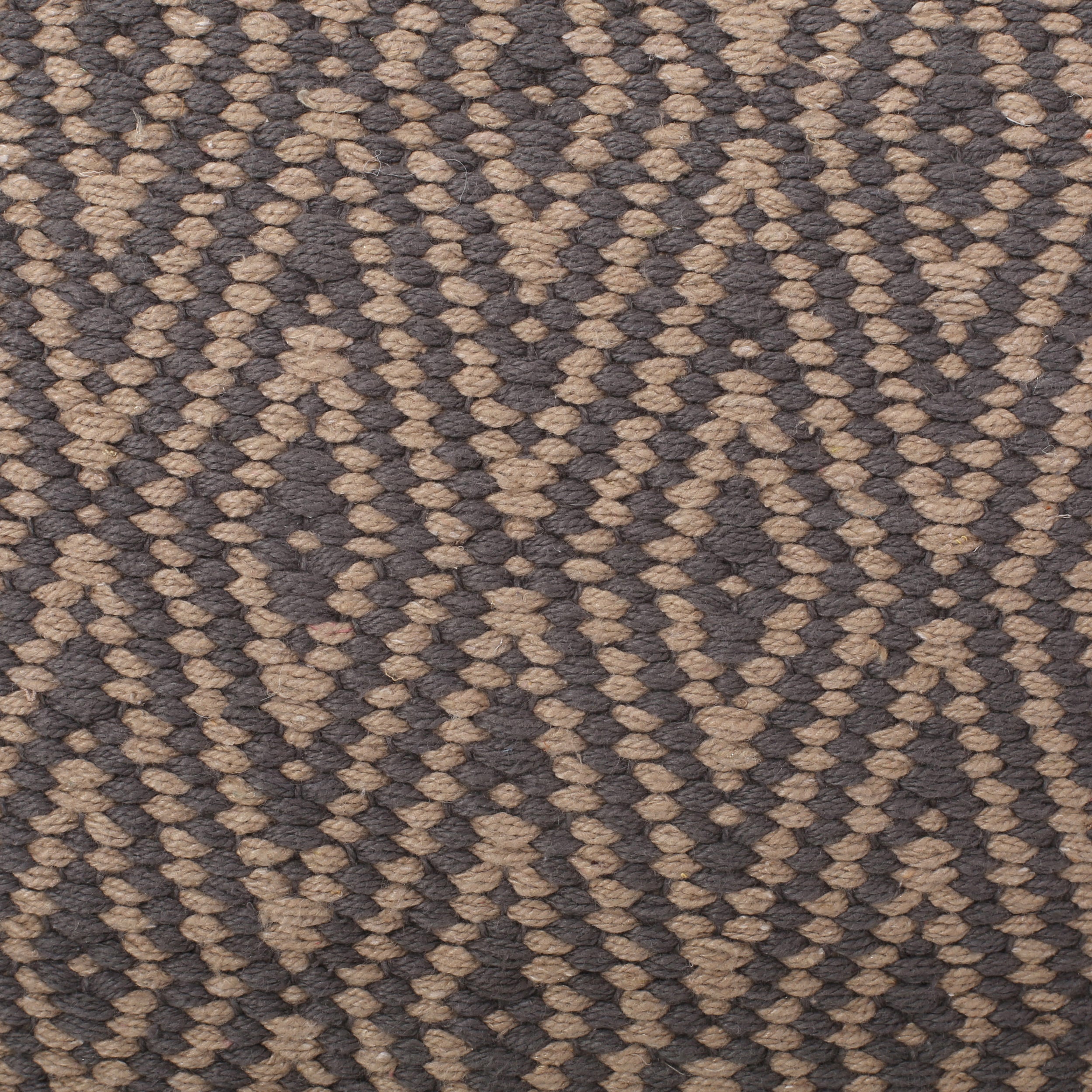 Amuleto Hand - Loomed Cotton Pouf, Dark