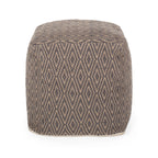 Amuleto Hand - Loomed Cotton Pouf, Dark