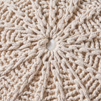 Bordeaux Knitted Cotton Round Pouf