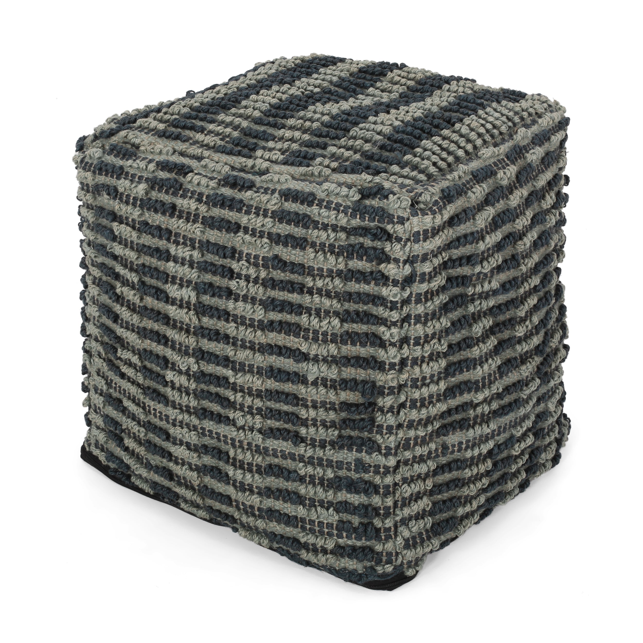 Walle Fabric Square Pouf