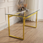 51" Modern Minimalist Rectangular Glass Dining Table