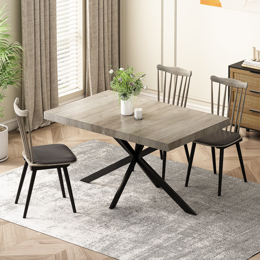 Retro Rectangular Stretch Dining Table