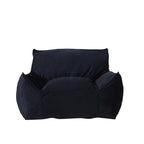 Allea Velveteen Bean Bag Chair with Armrests