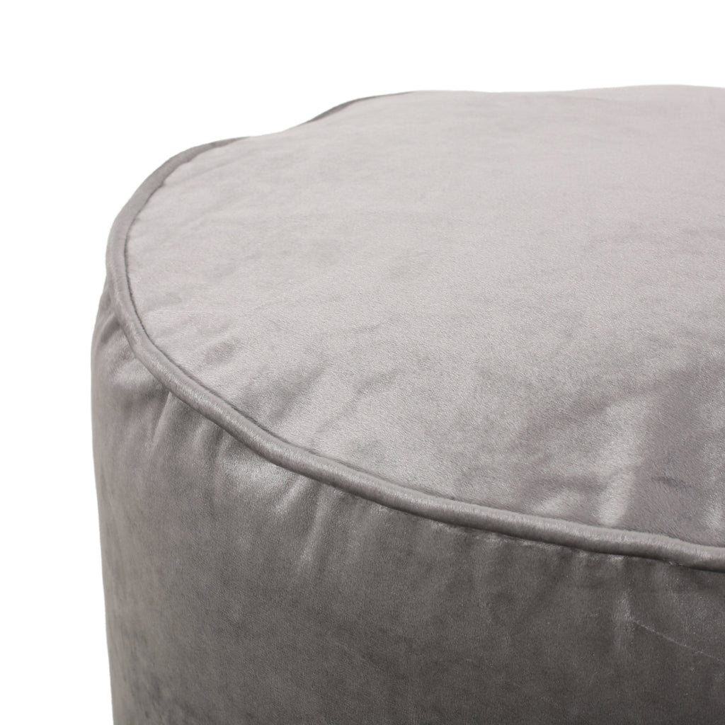 Shimon Cylinder Pouf, Pewter