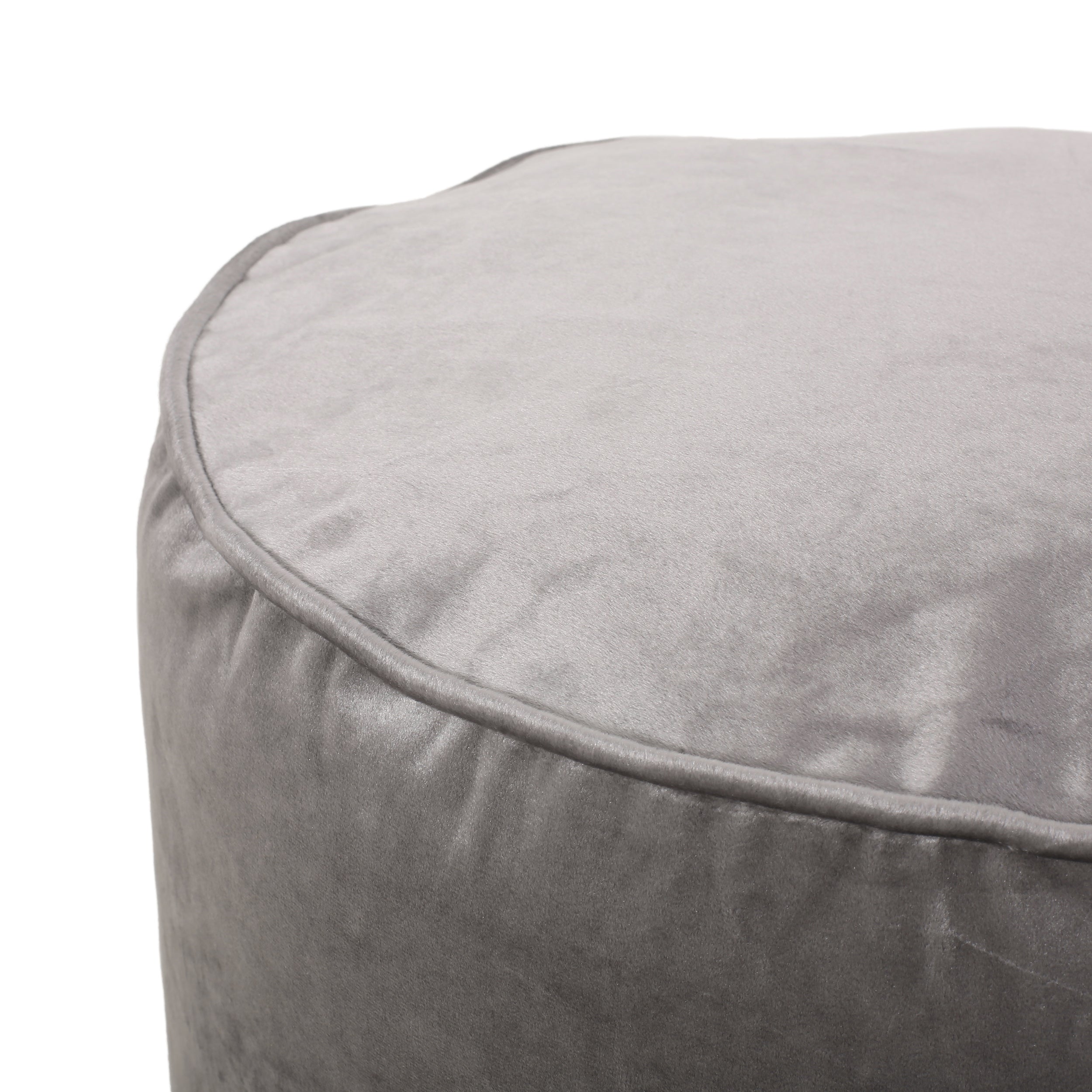 Shimon Cylinder Pouf, Pewter