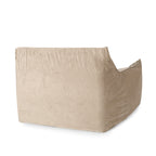 Allea Velveteen Bean Bag Chair with Armrests