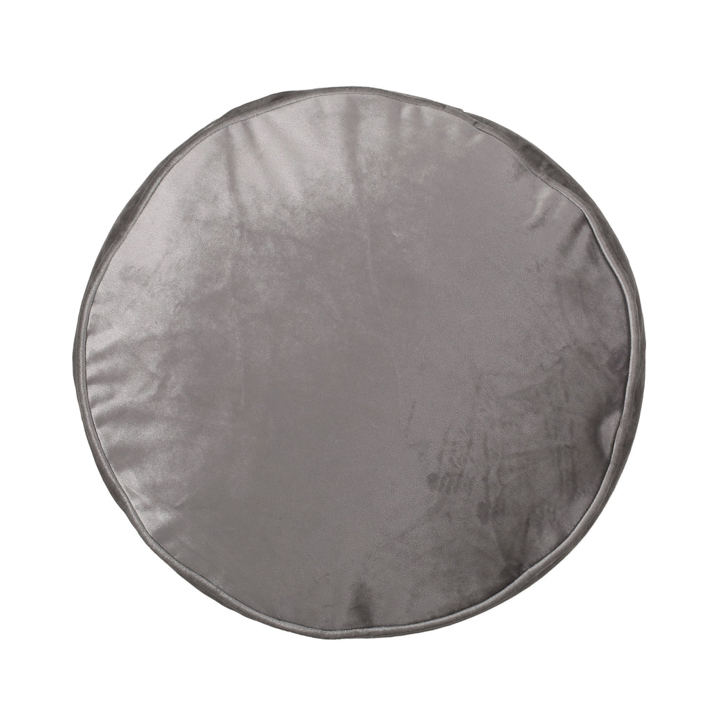 Shimon Cylinder Pouf, Pewter