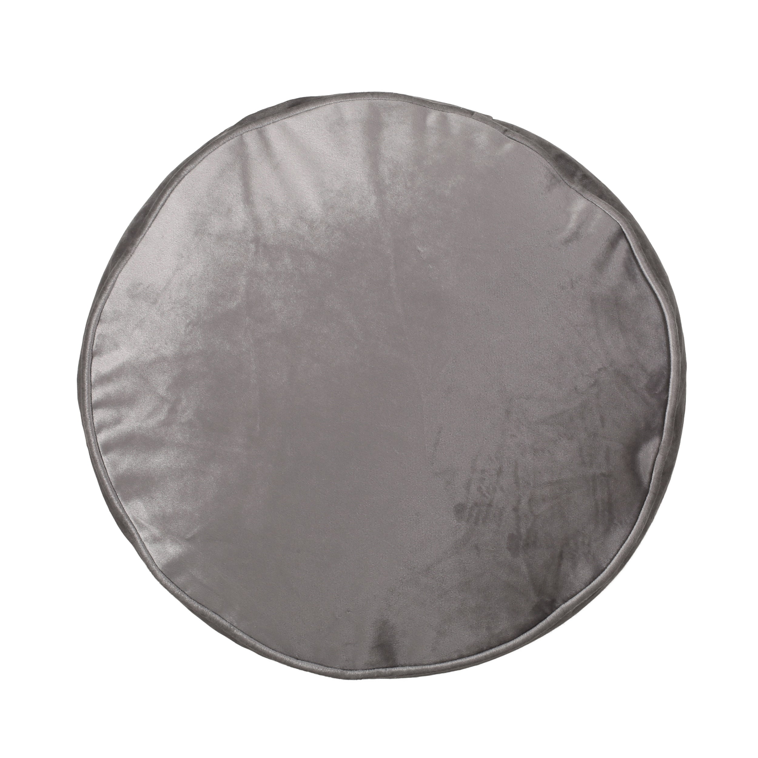 Shimon Cylinder Pouf, Pewter