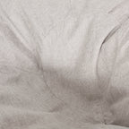 Maxi 5 Foot Two-Color Fabric and Faux Leather Rounded Bean Bag