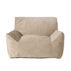 Allea Velveteen Bean Bag Chair with Armrests