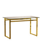 51" Modern Minimalist Rectangular Glass Dining Table