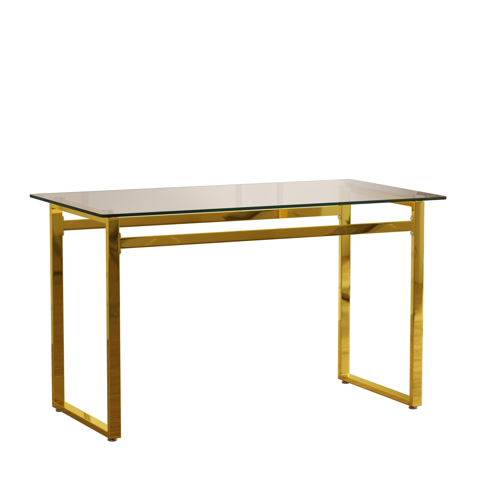 51" Modern Minimalist Rectangular Glass Dining Table