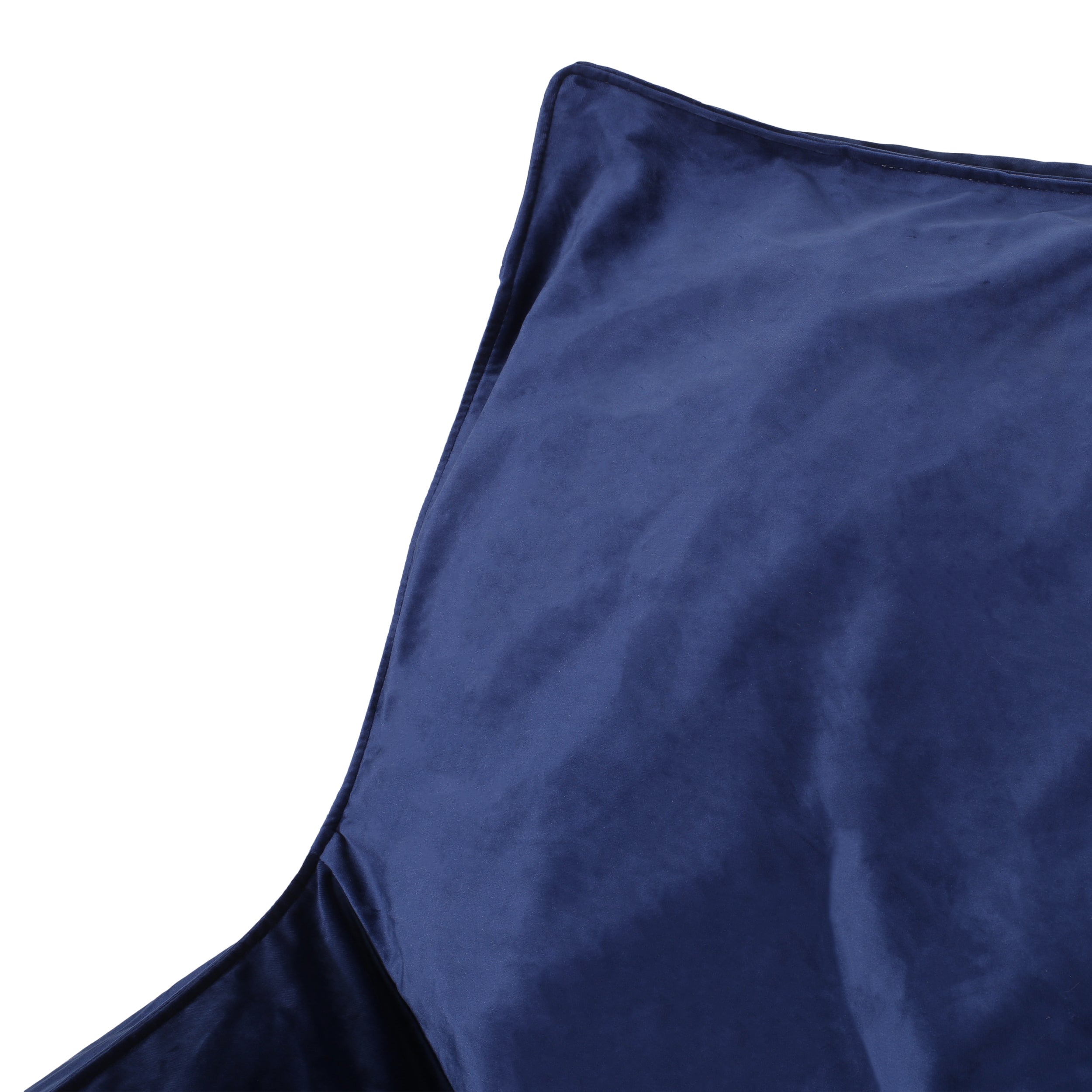 Allea Velveteen Bean Bag Chair with Armrests