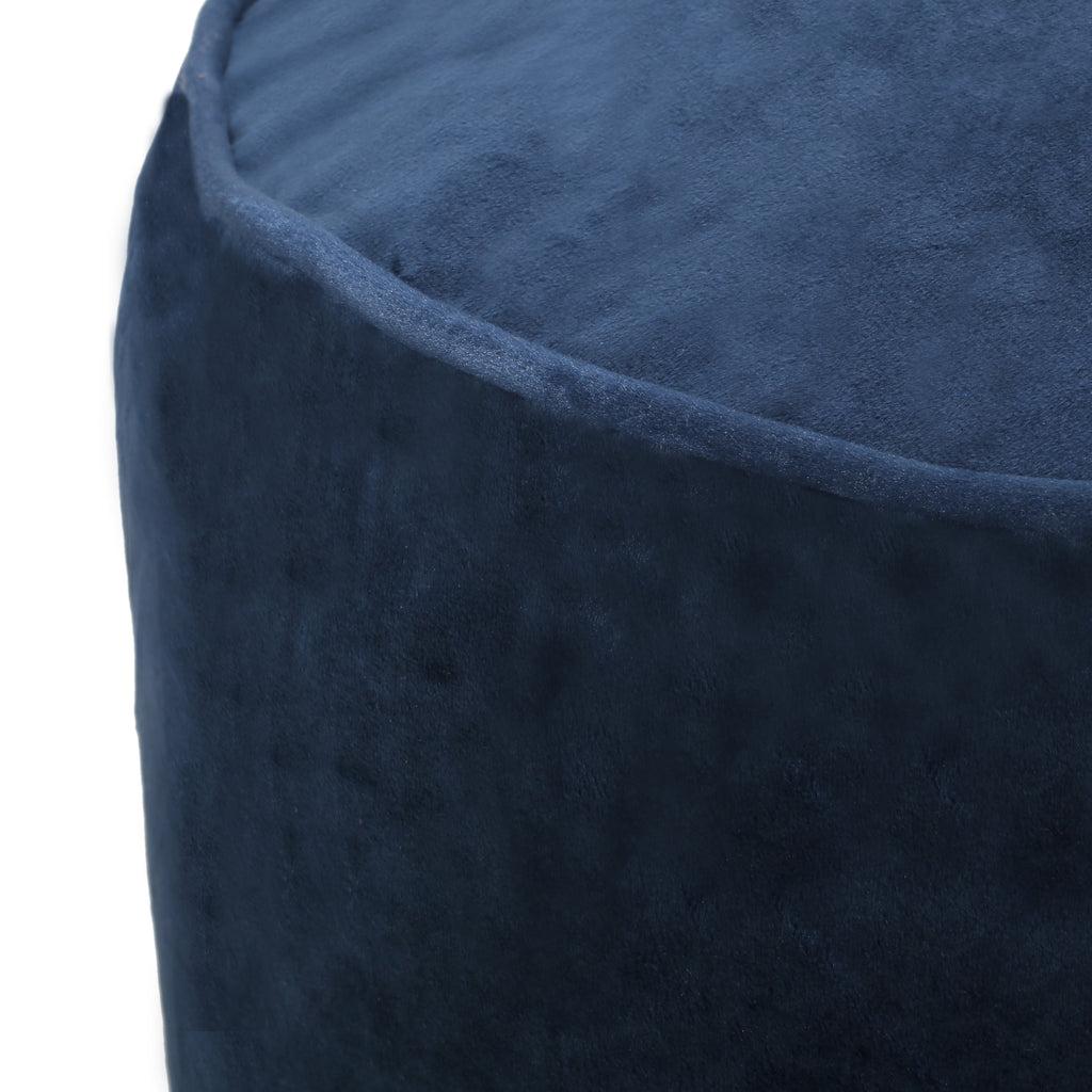 Shimon Cylinder Pouf, Cobalt