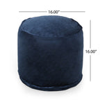 Shimon Cylinder Pouf, Cobalt