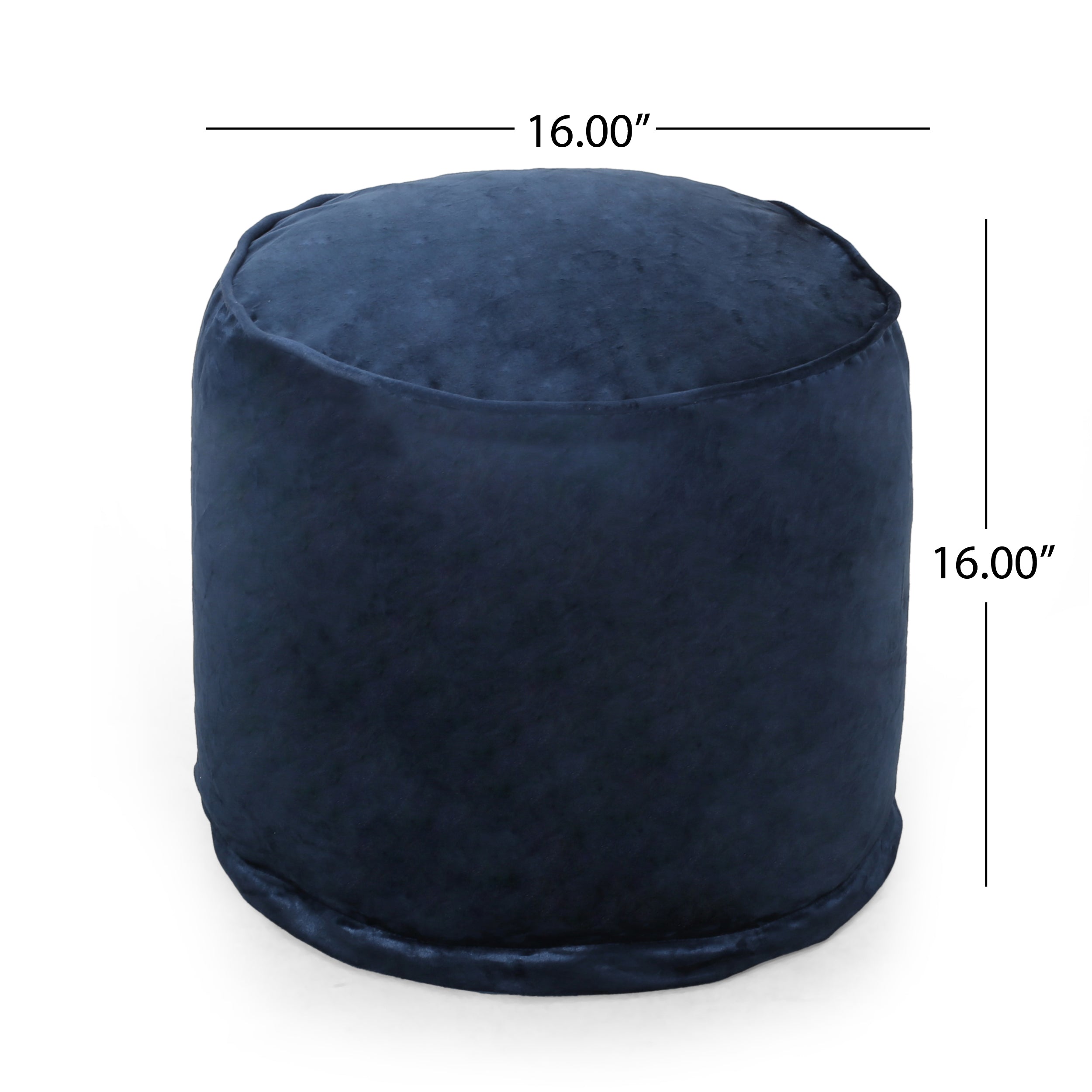Shimon Cylinder Pouf, Cobalt