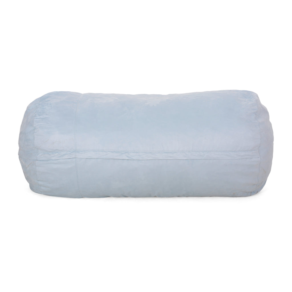 Aruba 8 Foot Microfiber Cylindrical Bean Bag - Seafoam