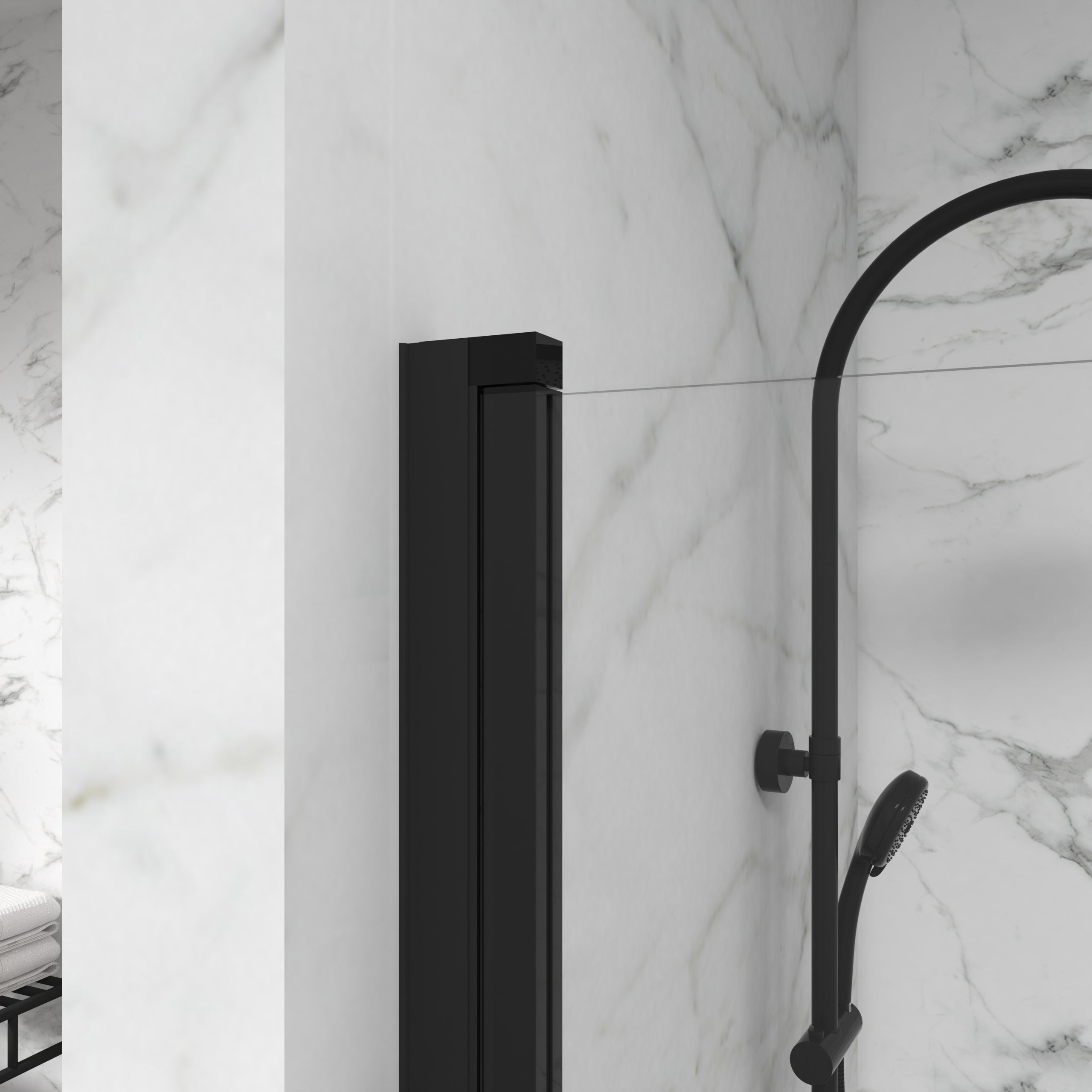 Goodyo Bathtub Screen Panel Shower Door 180° Pivot
